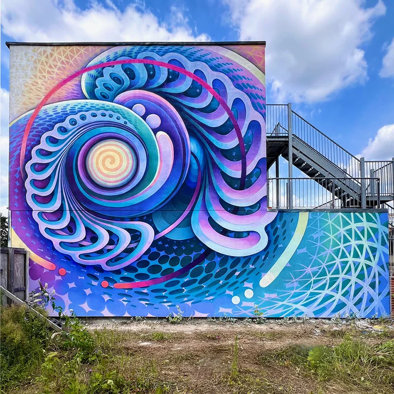Mural for Cheltenham Paint Festival, 2024. Approx 26' x 26'