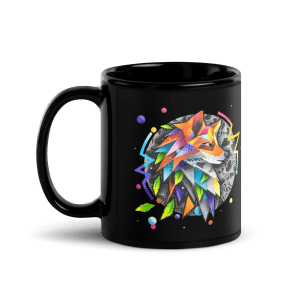 Black Glossy Mug: El zorro
