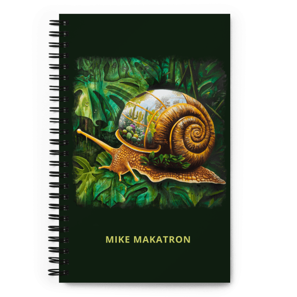 Spiral notebook: Snail Cactus