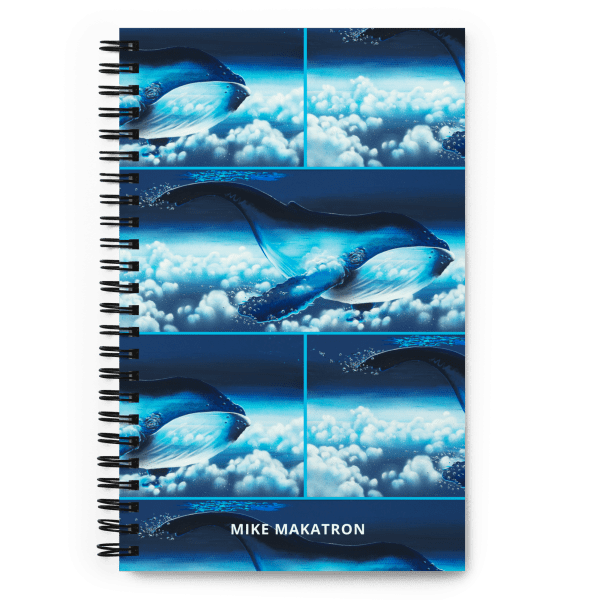 Spiral notebook: Whale Scape