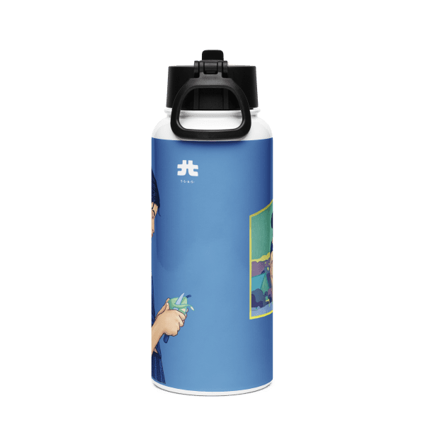 Stainless steel water bottle with a straw lid: Peres - Image 4