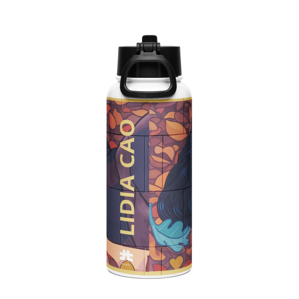 Stainless steel water bottle with a straw lid: Chegar onde quer - Image 4