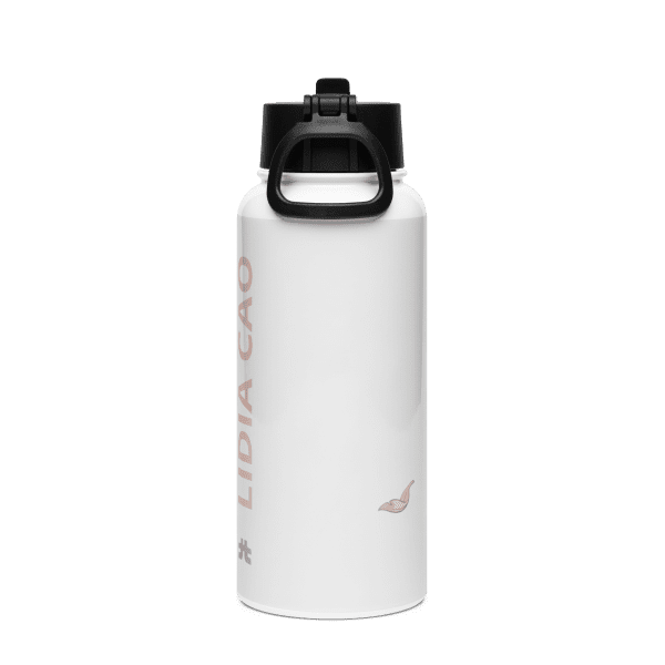 Stainless steel water bottle with a straw lid: Nómada - Image 4