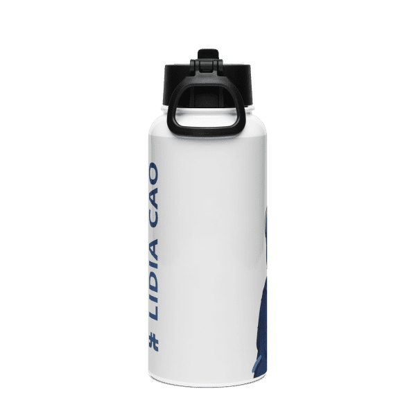 Stainless steel water bottle with a straw lid: Tribulacións perennes - Image 4