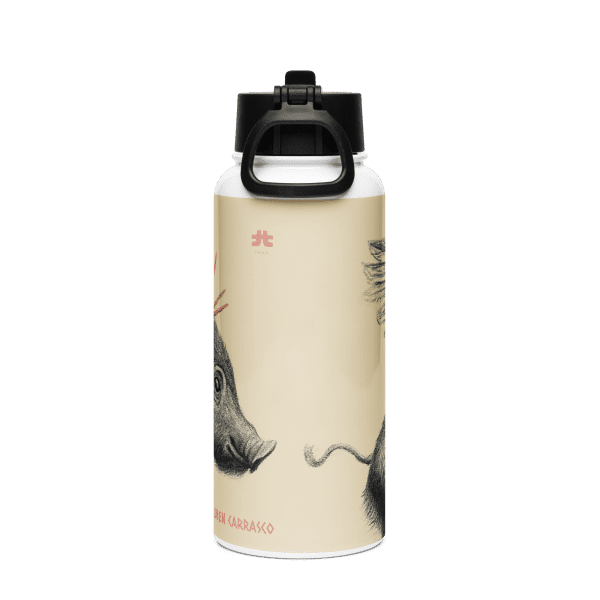 Stainless steel water bottle with a straw lid: The Last Marcassin - Image 4