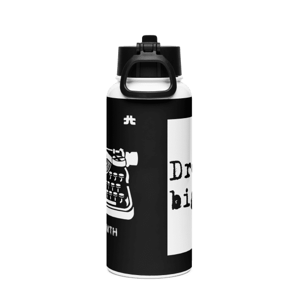 Stainless steel water bottle with a straw lid: Dream Bigge(r) - Image 4
