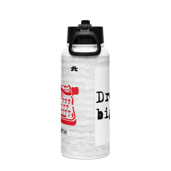 Stainless steel water bottle with a straw lid: Dream Bigge(r) - Image 4