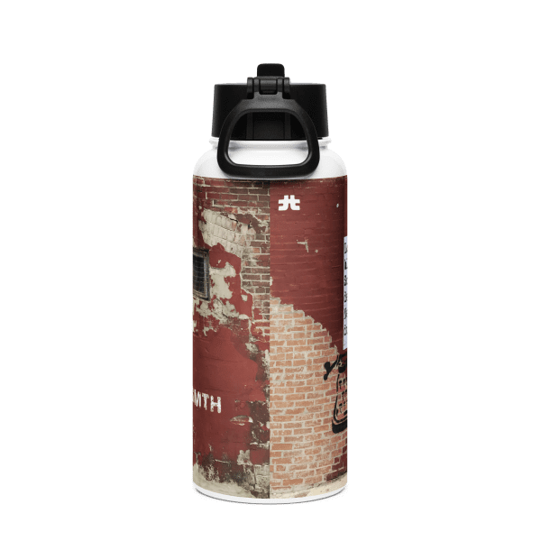 Stainless steel water bottle with a straw lid: blind•deaf•undumb - Image 4