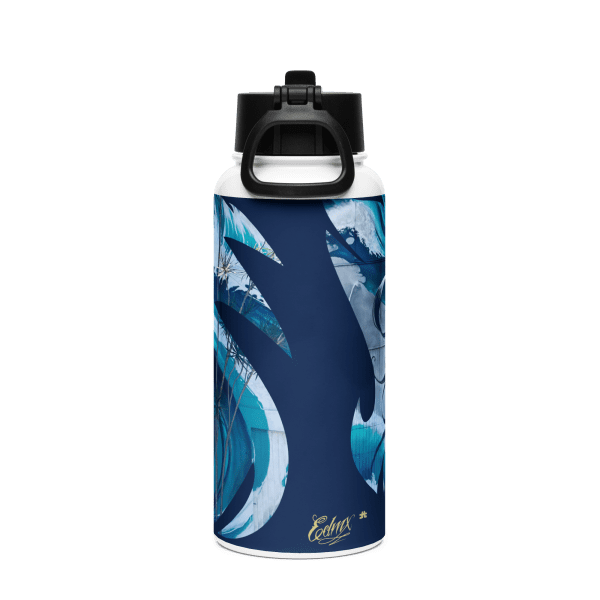 Stainless steel water bottle with a straw lid: IEMANJÁ - Image 4