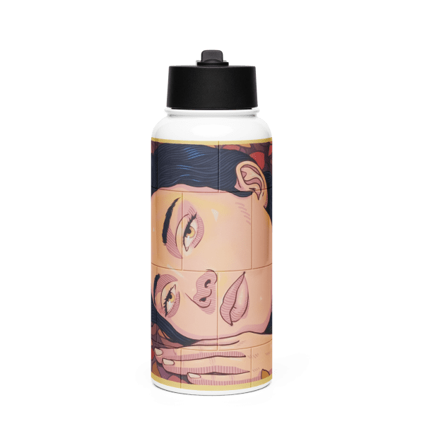 Stainless steel water bottle with a straw lid: Chegar onde quer - Image 3