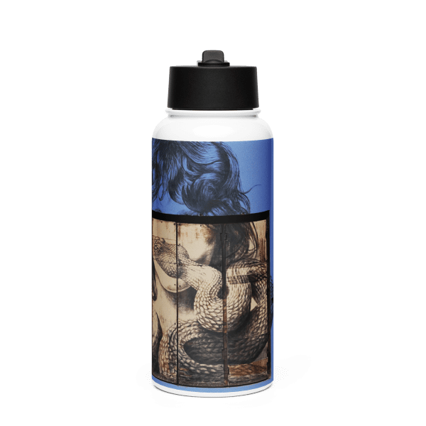 Stainless steel water bottle with a straw lid: The Iguana´s Doors - Image 3