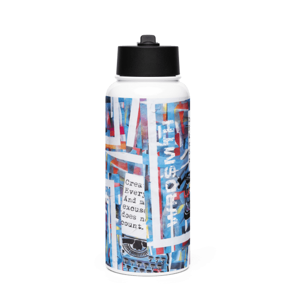 Stainless steel water bottle with a straw lid: Create - Image 3