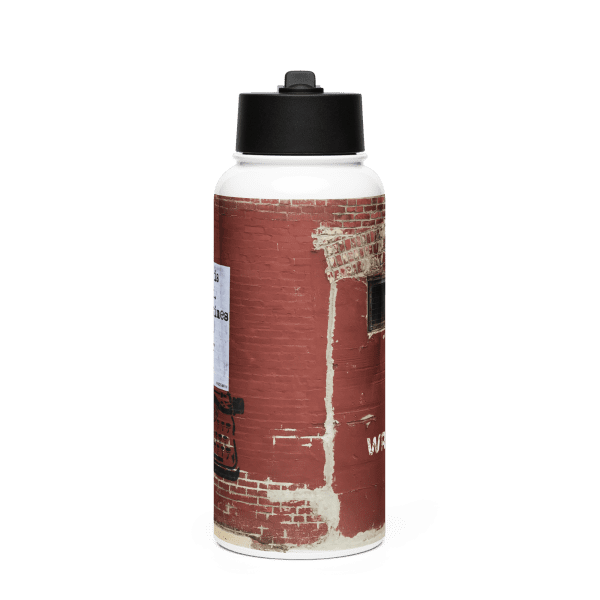 Stainless steel water bottle with a straw lid: blind•deaf•undumb - Image 3