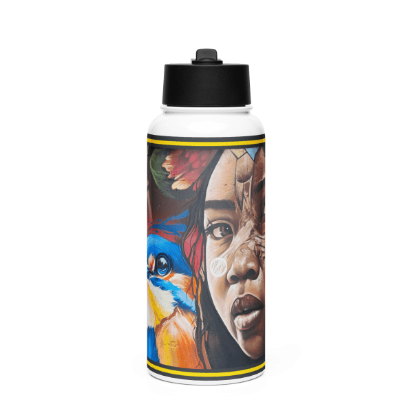 Stainless steel water bottle with a straw lid: Innata - Image 3