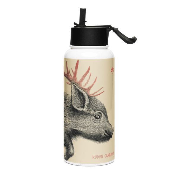 Stainless steel water bottle with a straw lid: The Last Marcassin
