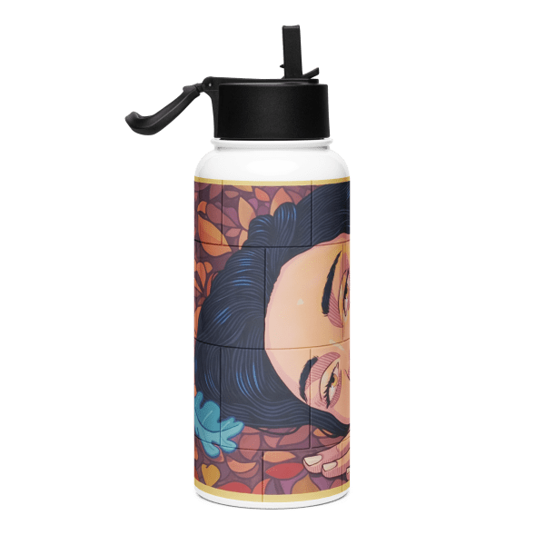 Stainless steel water bottle with a straw lid: Chegar onde quer - Image 2