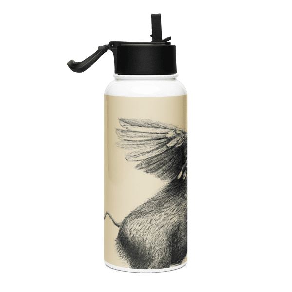 Stainless steel water bottle with a straw lid: The Last Marcassin - Image 2