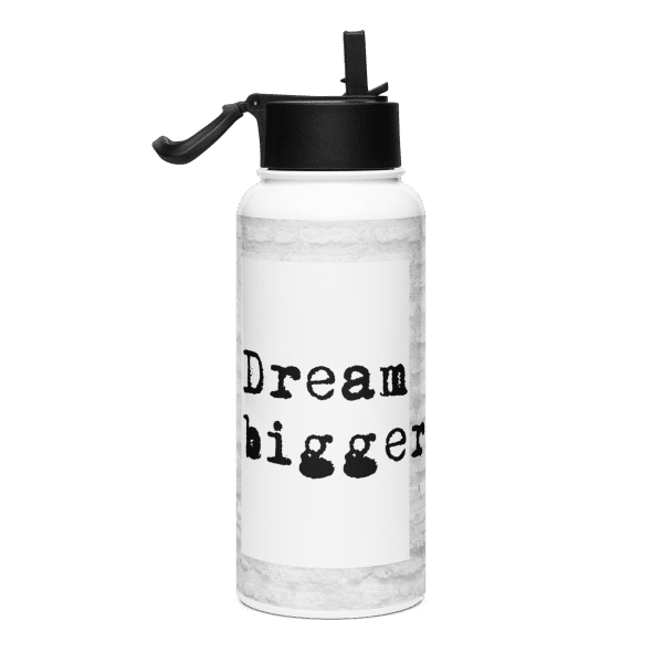 Stainless steel water bottle with a straw lid: Dream Bigge(r) - Image 2