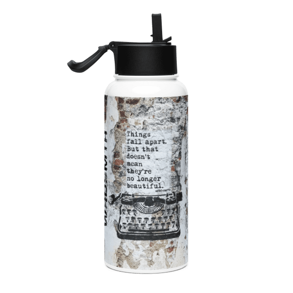 Stainless steel water bottle with a straw lid: Beautifall - Image 2