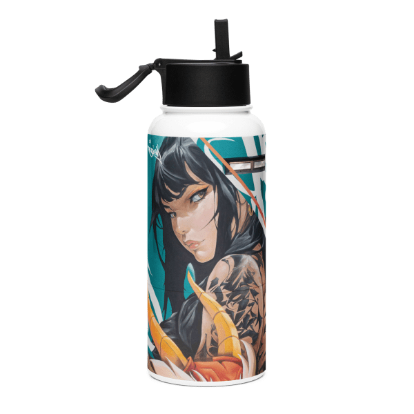 Stainless steel water bottle with a straw lid: Bravely default - Image 2