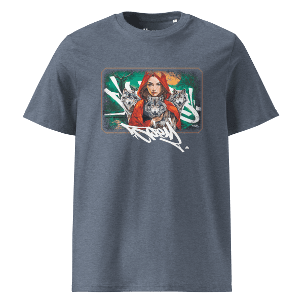 Unisex organic cotton t-shirt: Wolves family - Image 7