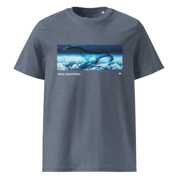 Unisex organic cotton t-shirt: Whale Scape - Image 7
