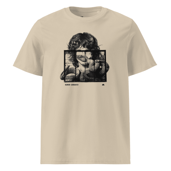 Unisex organic cotton t-shirt: The Iguana´s Doors Black - Image 3