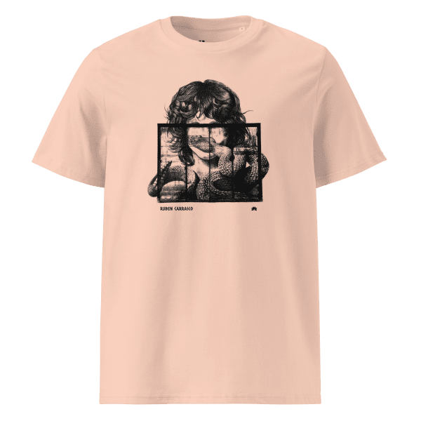 Unisex organic cotton t-shirt: The Iguana´s Doors Black