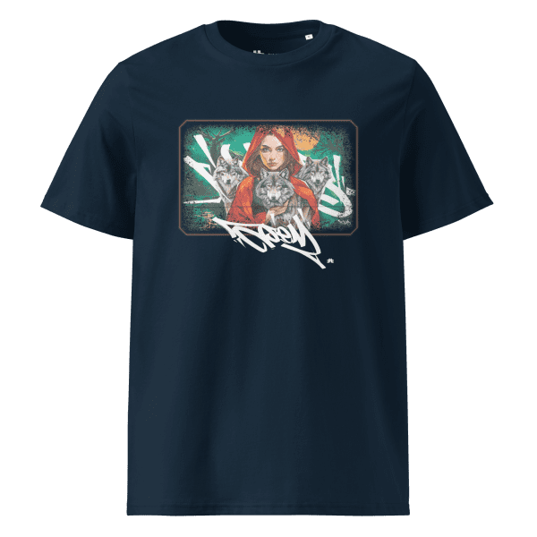 Unisex organic cotton t-shirt: Wolves family - Image 2