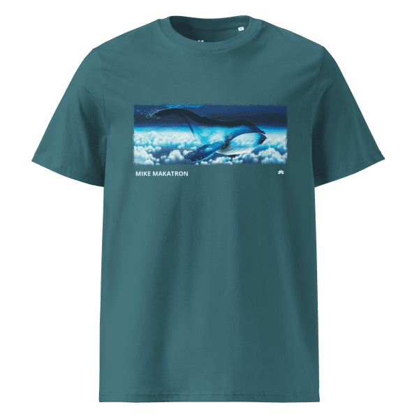 Unisex organic cotton t-shirt: Whale Scape - Image 5