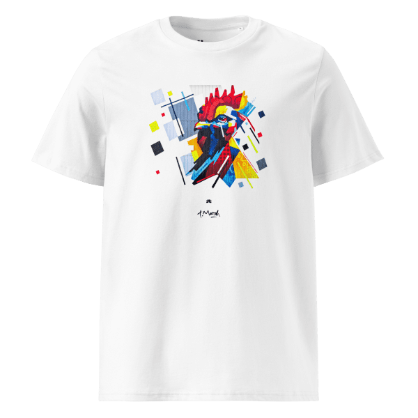 Unisex organic cotton t-shirt: Fier comme un coq - Image 3