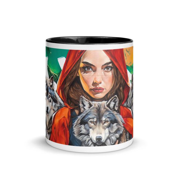 Mug with Color Inside: Wolves family - Image 3