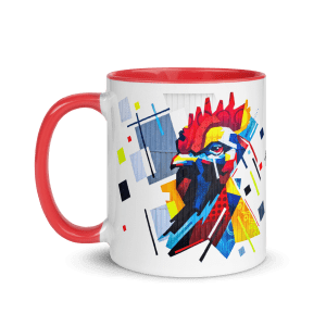 Mug with Color Inside: Fier comme un coq