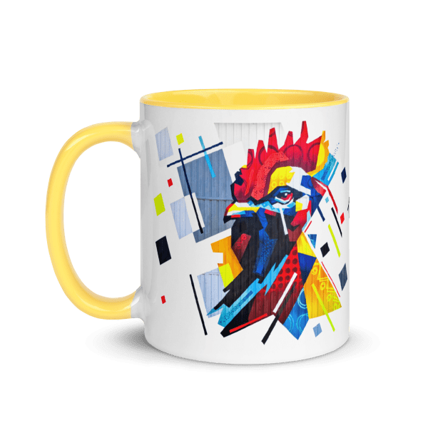 Mug with Color Inside: Fier comme un coq - Image 4