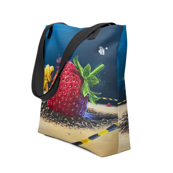Tote bag: Strawberry crash landing