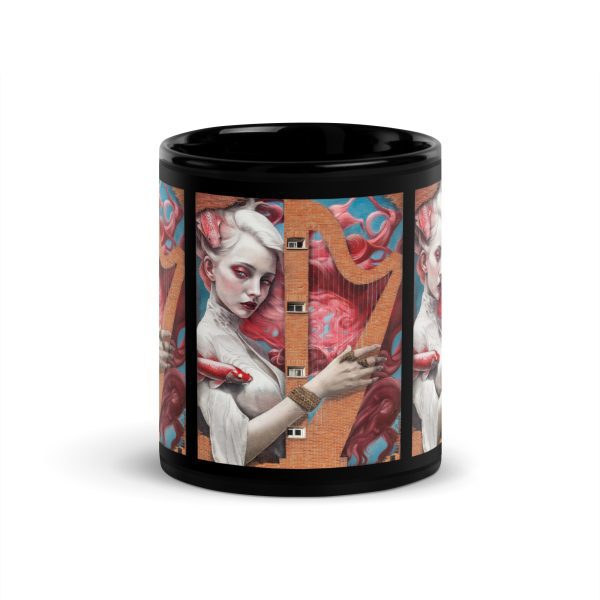 Black Glossy Mug: Sirena - Image 3