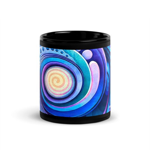 Black Glossy Mug: Chentelham Mural - Image 3