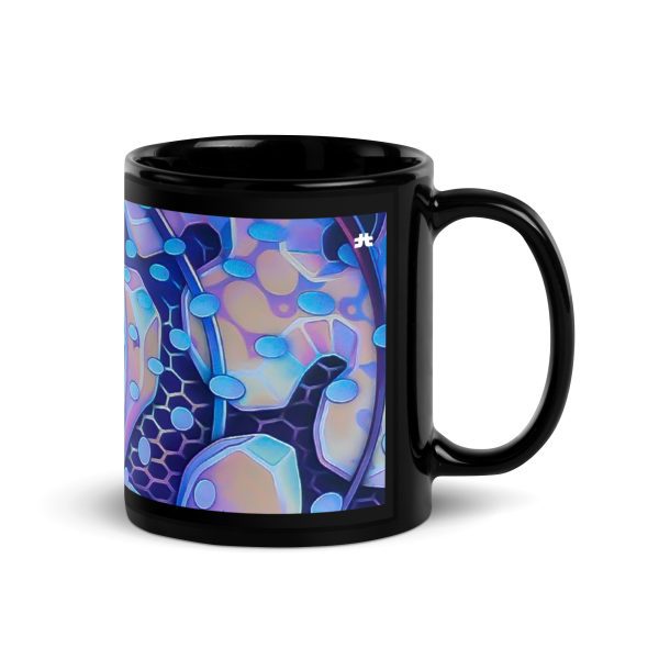 Black Glossy Mug: Micro Center Mural - Image 2
