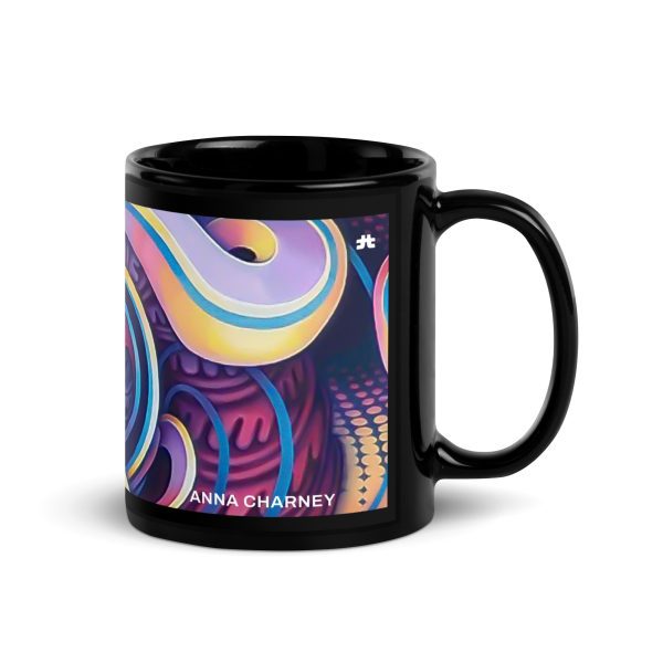 Black Glossy Mug: Brest Mural - Image 2
