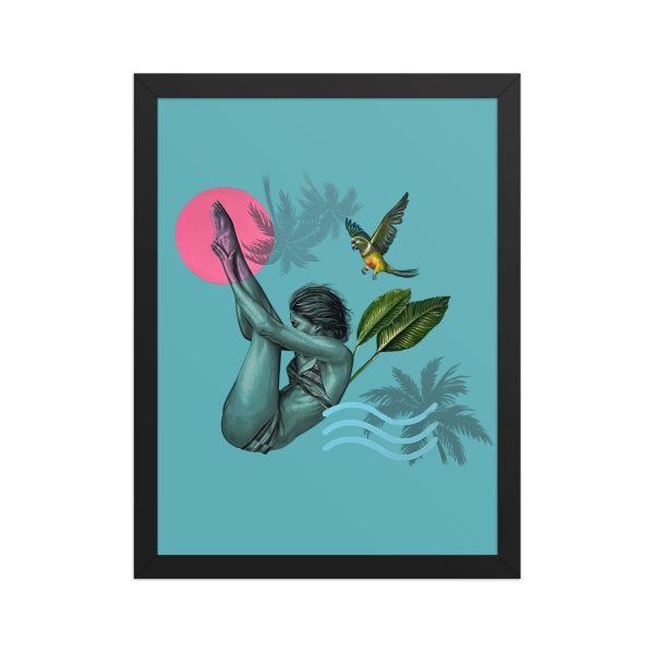 Framed matte paper poster: Pink like the sun