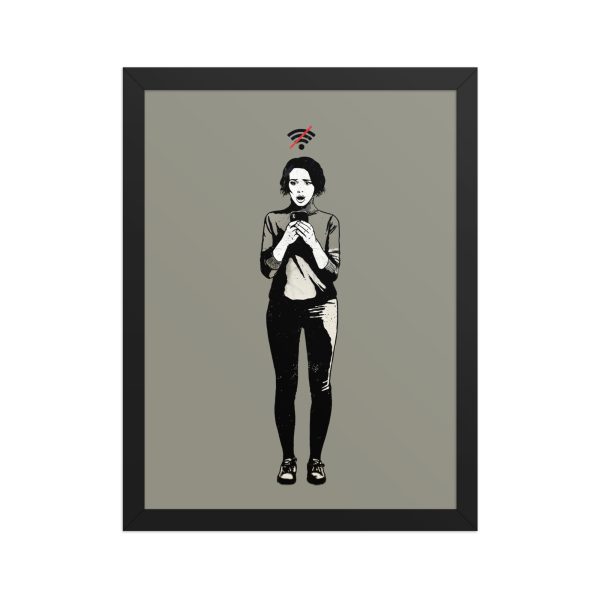 Framed matte paper poster: Lost connection