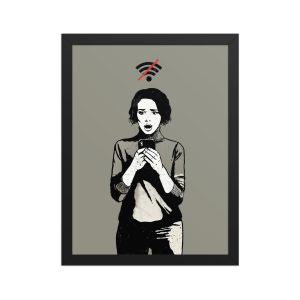 Framed matte paper poster: Lost connection