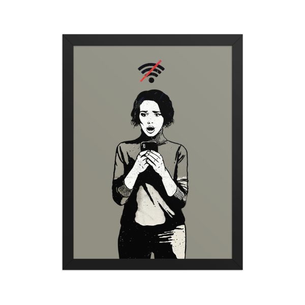 Framed matte paper poster: Lost connection