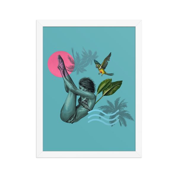 Framed matte paper poster: Pink like the sun - Image 2