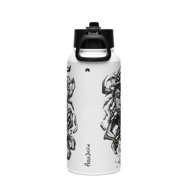 Stainless steel water bottle with a straw lid: Nourishing Ground - Image 4
