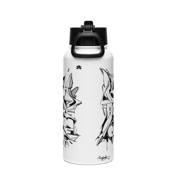 Stainless steel water bottle with a straw lid: Cluster - Image 4