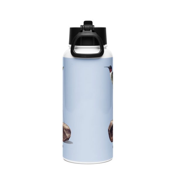 Stainless steel water bottle with a straw lid: Fides - Image 4