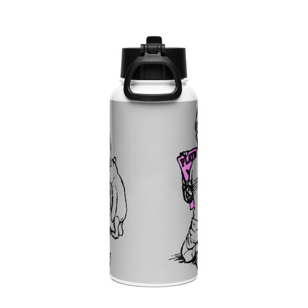 Stainless steel water bottle with a straw lid: Honeypot - Image 4
