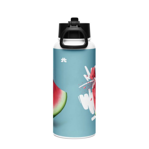 Stainless steel water bottle with a straw lid: Watermelon - Image 4