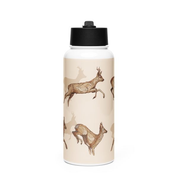 Stainless steel water bottle with a straw lid: Corzos de la Dehesa - Image 3